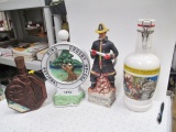 Four Decanters Fireman Bing Crosby and More - Will not be shipped - con 319