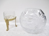 Cut Crystal with Brass Stand - Will not be shipped - con 618