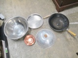 Assorted Copper and Stainless Kitchen Cookware - Will not be shipped - con 13