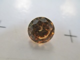 3.32 ct Champagne Round Faced Loose Stone  con 1