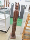 Native American Wooden Statue - 48