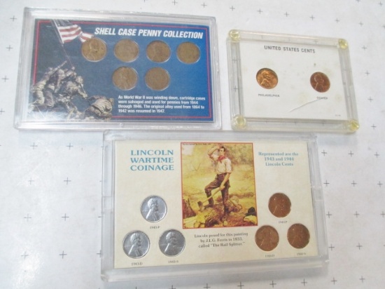 Three Collections of US Penny Sets - con 346