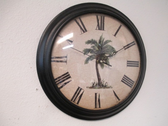 Palm Tree Clock - 13" Across - Will not be shipped - con 125