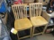 Two Heavy Wood Bar Chairs - 24