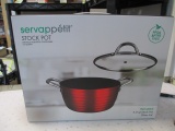 New 5qt Stock Pot with Lid - Nonstick Red- Will not be shipped -- con 12