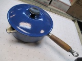 Vintage Le Creuset Wood Handle Pot - Will not be shipped -con 672