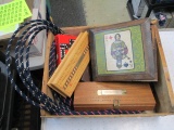 Vintage Fruit Crate with Cribbage board, Dominoes and More - Will not be shipped - con 1