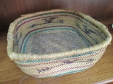 Makah Nootka Square Indian Basket - 8x3 - Will not be shipped - con 583