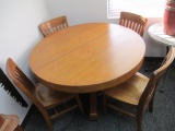 Pedestal Table and 4 Chairs - 30x48 - Will not be shipped - con 699