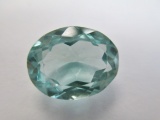 7.85cts Green Sapphire Oval Cut - Transparent - From Ceylon - con 583