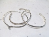 Three Vintage Sterling Silver Cuff Bracelets - Two Signed Nicole - con 672