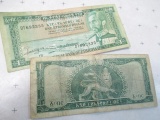 Two Old Ethiopian Dollar Bills -  con 171