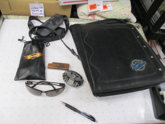 Harley Davidson Leather Bag, Buckle and More - con 757