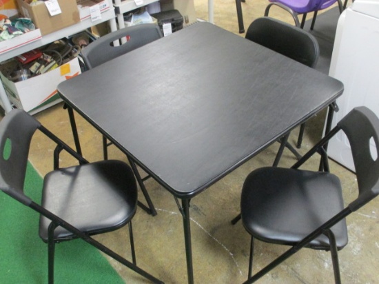 Fold Up Table and 4 Fold Up Chairs - Will not be shipped - con 1