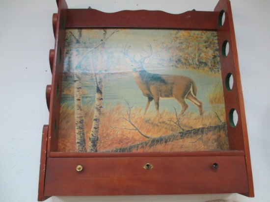 Deer Picture Gun Rack - Will not be shipped - con 634