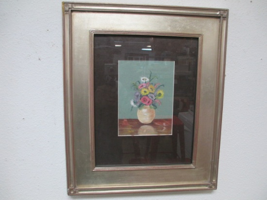 Vintage Original Pastel - Signed MB Fance Frame - 16x19 - Will not be shipped - con 672