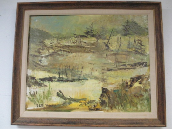 1970's Betty Mears - wa 1918-2011 - Oil on Board - 36x30 - Will not be shipped - con 672