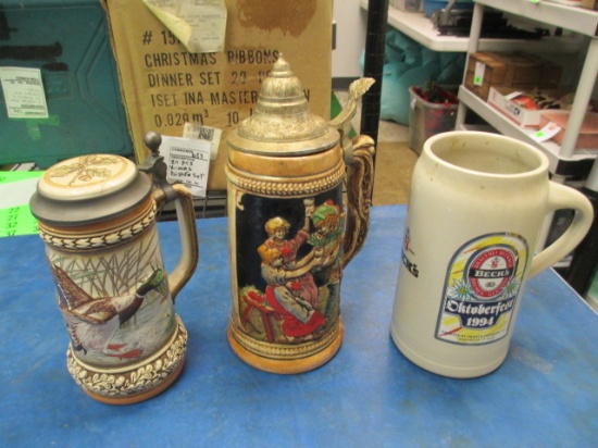 3 Beer Steins - Will not be shipped - con 698
