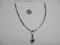 Turkish Necklace - Sterling and Bronze with Purple Sapphires and White Topaz - con 583