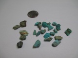 44.8 cts Kingman Natural Turquioise - Flat Chunks - con 754