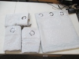 4 Sets of 3x7 Grey Curtain Panels - con 476