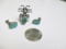 Sterling Silver and Turquoise Earring Set - con 317