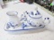 Blue Delph Made In Holland - Creamer set and Tray - con 3