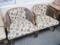 Two Floral Chairs with Side Kane - Will not be shipped - con 801
