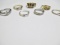 Gold and Silver Tone Rings - Some Stamped - con 754