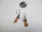 .925 Agate and Amethyst Dangle Earrings - con 754