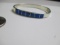 Stamped Silver Opal Bracelet - Mexico - con 754