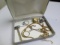 Vintage Jewelry Box and Contents - con 668