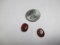 8.85 tcw Two Bloodstone Caboshans - con 583