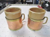 Set of 2 MEtal Ceramic Mugs - con 666