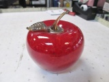 Glass Eye Studio - Hand Blown apple Paperweight - con 804
