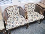 Two Floral Chairs with Side Kane - Will not be shipped - con 801