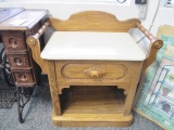 Oak Washtable Marble Top - Will not be shipped - con 801