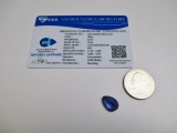 Natural Pear Cut Blue Sapphire 6.63cts 13.03x8.64x6.58mm Certified GG Labs - con 583
