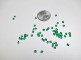 6.07 cw Lab Created Emeralds - 2.98mm Each - About 50 pcs - con 583