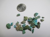 41.90 cts Kingman Rough Turquoise Chunks - con 754