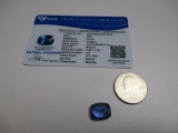 Natural Tanzanite 11.10cts Cushion Cut - Heat Treated - Certified by GG Labs - con 583