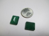 Two Natural Emeralds 14.5cts and 12.0cts From Columbia - con 583