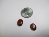 8.85 tcw Two Bloodstone Caboshans - con 583