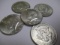 5 Kennedy Half Dollars - 40% Silver - 65-69 - con 394