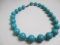 Turquoise Glass Bead Necklace - con 583