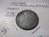 1942-A WWII German Nazi Coin - con 346