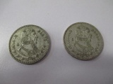 19621 and 64 Mexican Silver Pesos - con 346