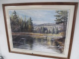 Framed Fishing Picture - Will not be shipped - con 555