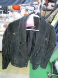 Black Fringe Jacket Size M - con 666