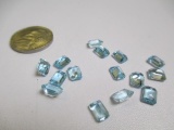 Natural 17.80 tcw Blue Nile Topaz .5 Gemstones From Dead Pawn Emerald Cuts - con 583